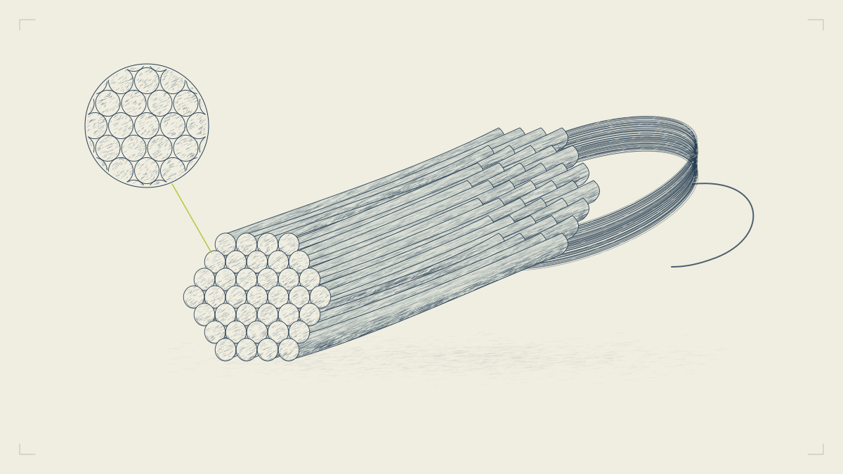 Textured illustration of copper rods and a coil drawn in GEB brand colours.