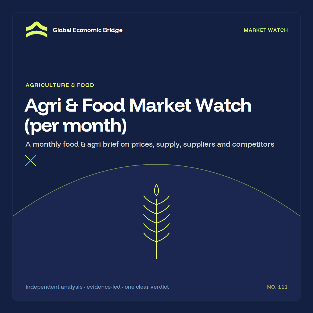 Agri & Food Market Watch (per month), Global Economic Bridge
