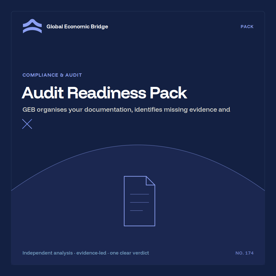 Audit Readiness Pack, Global Economic Bridge