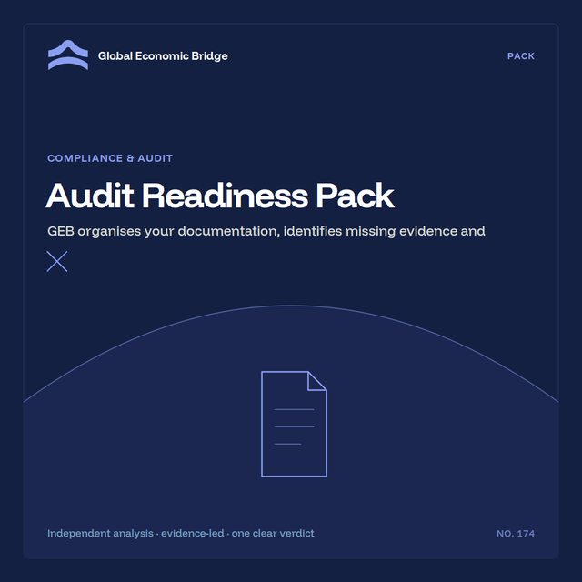 Audit Readiness Pack, Global Economic Bridge