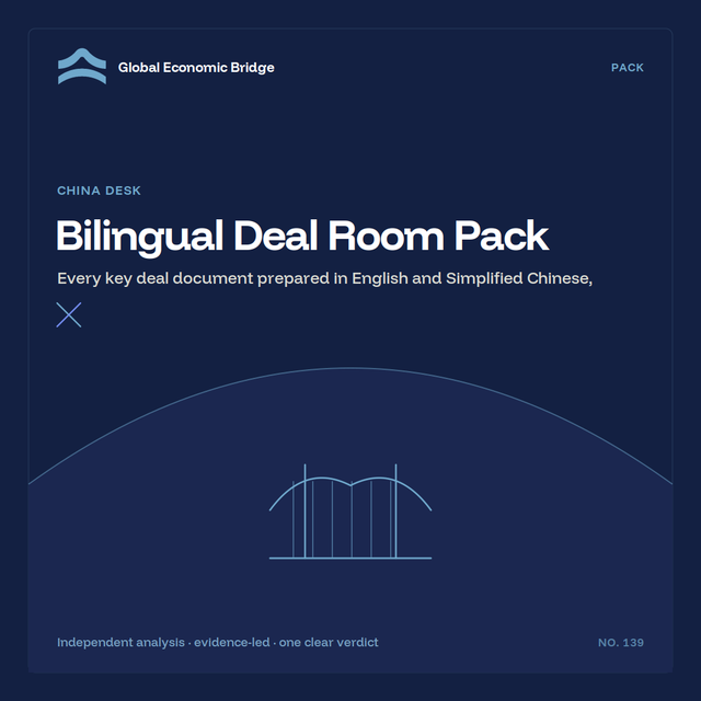 Bilingual Deal Room Pack, Global Economic Bridge