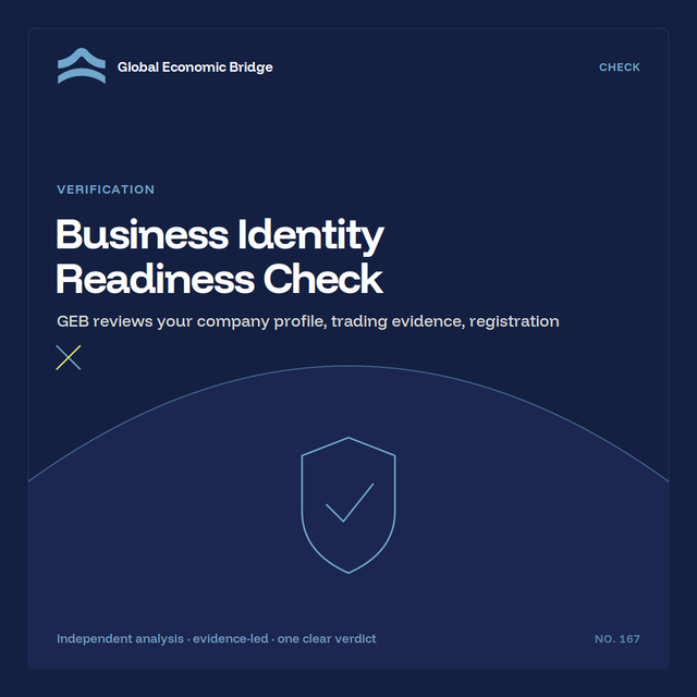 Business Identity Readiness Check, Global Economic Bridge