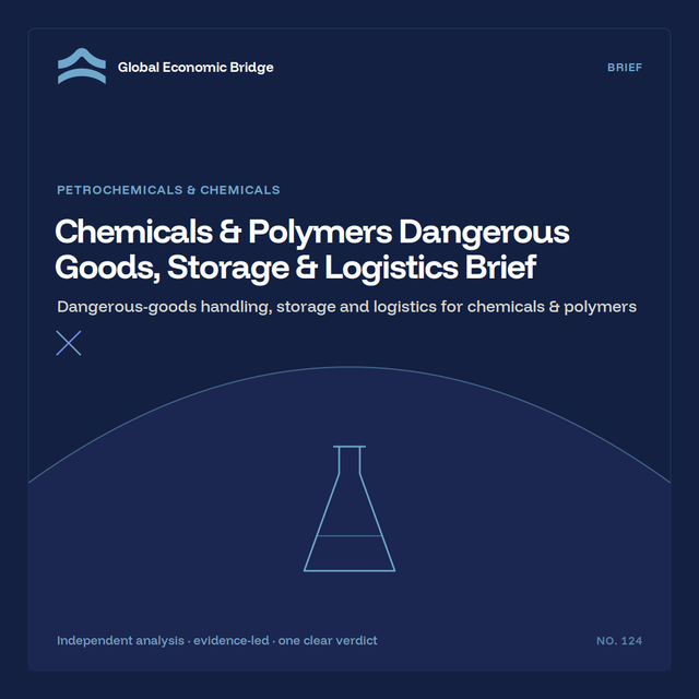 Chemicals & Polymers Dangerous Goods, Storage & Logistics Brief, Global Economic Bridge