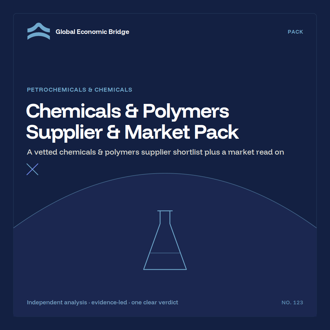 Chemicals & Polymers Supplier & Market Pack, Global Economic Bridge
