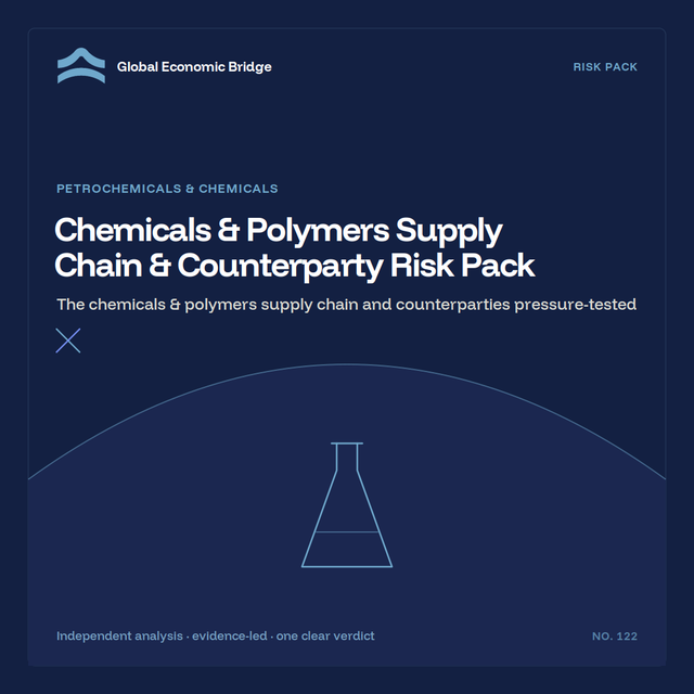 Chemicals & Polymers Supply Chain & Counterparty Risk Pack, Global Economic Bridge