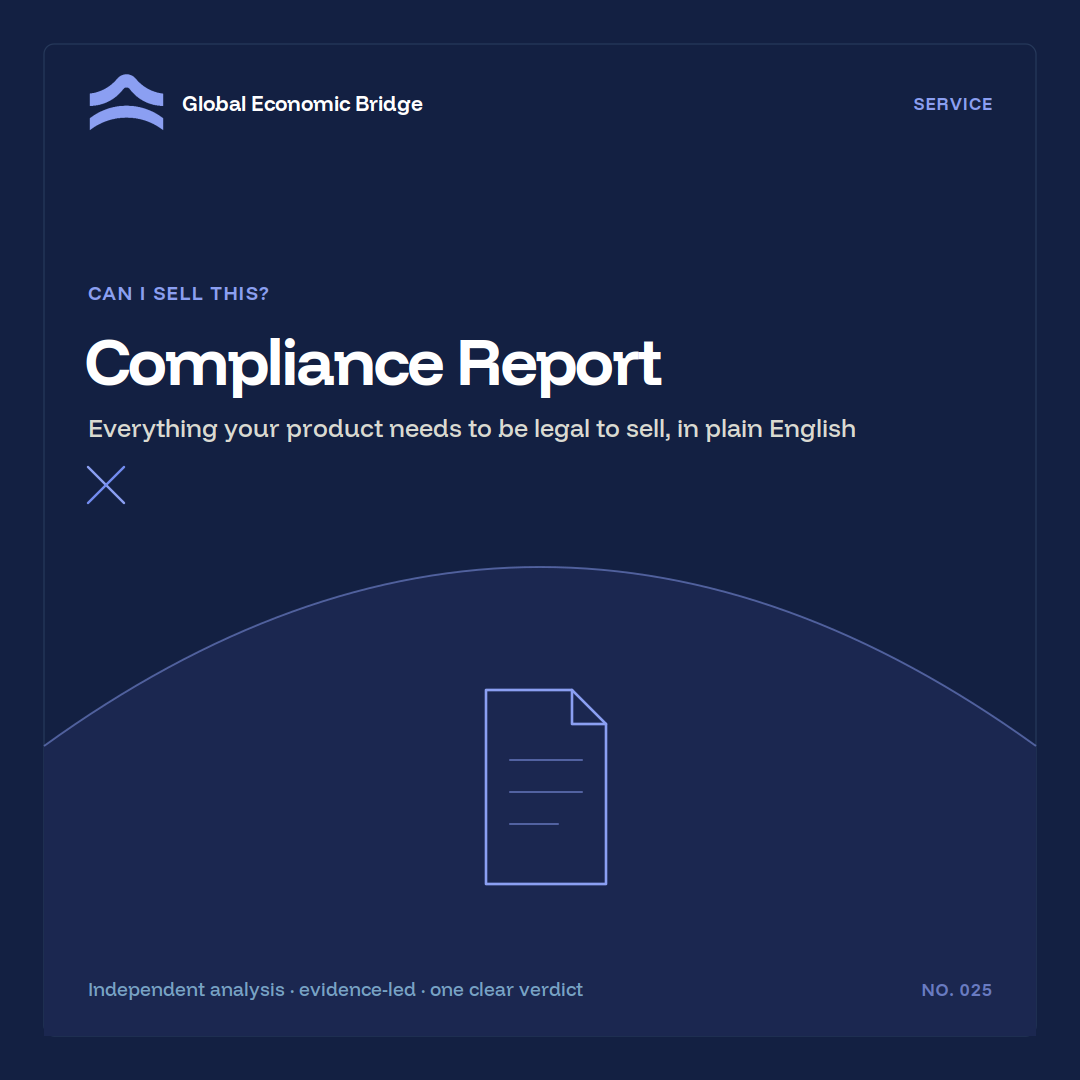 Compliance Report, Global Economic Bridge