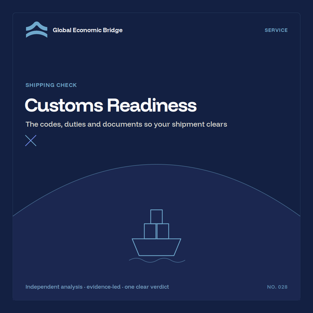 Customs Readiness, Global Economic Bridge