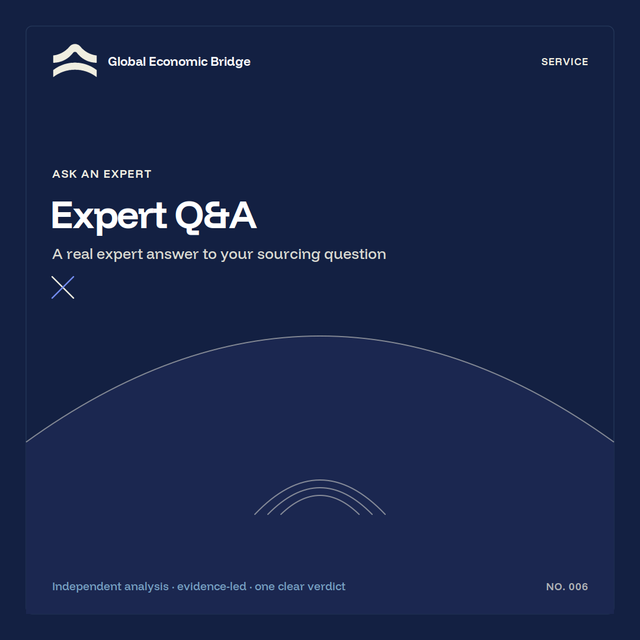 Expert Q&A, Global Economic Bridge