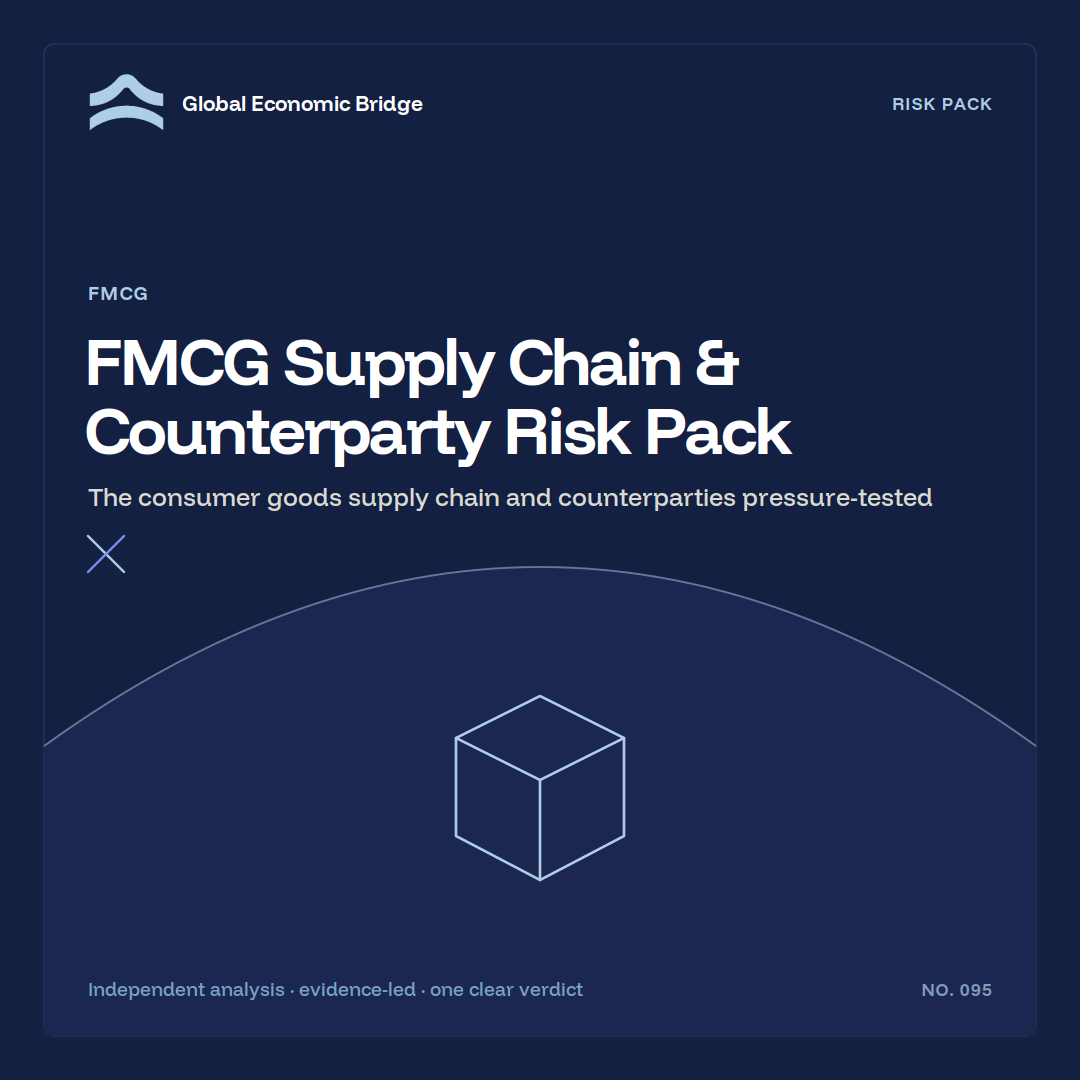 FMCG Supply Chain & Counterparty Risk Pack, Global Economic Bridge