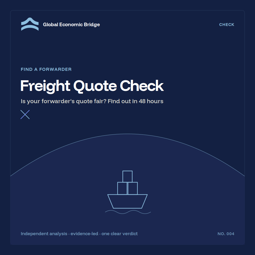 Freight Quote Check, Global Economic Bridge