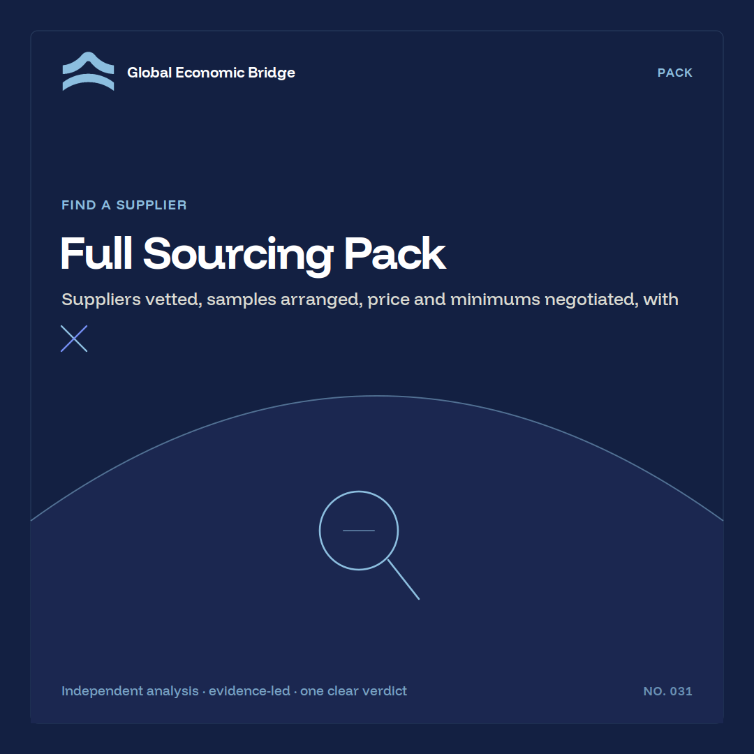Full Sourcing Pack, Global Economic Bridge
