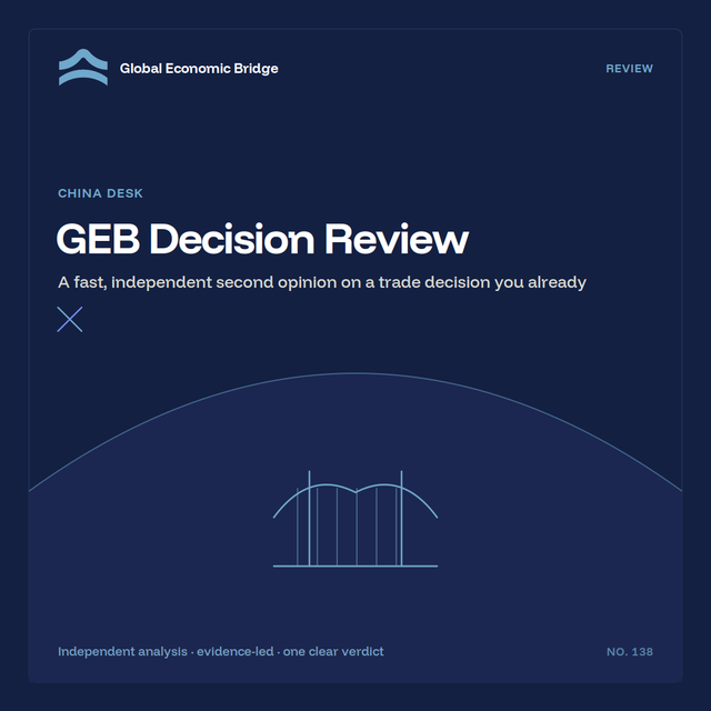 GEB Decision Review, Global Economic Bridge