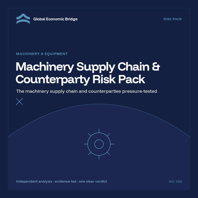 Machinery Supply Chain & Counterparty Risk Pack, Global Economic Bridge