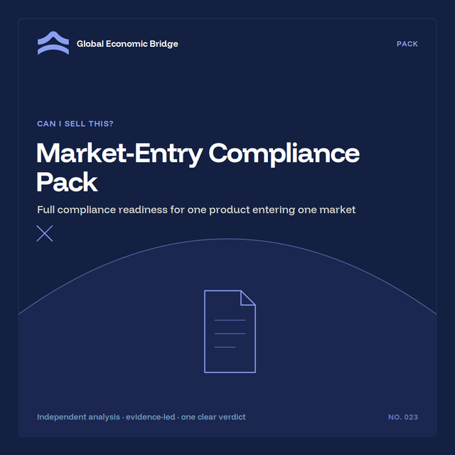 Market-Entry Compliance Pack, Global Economic Bridge