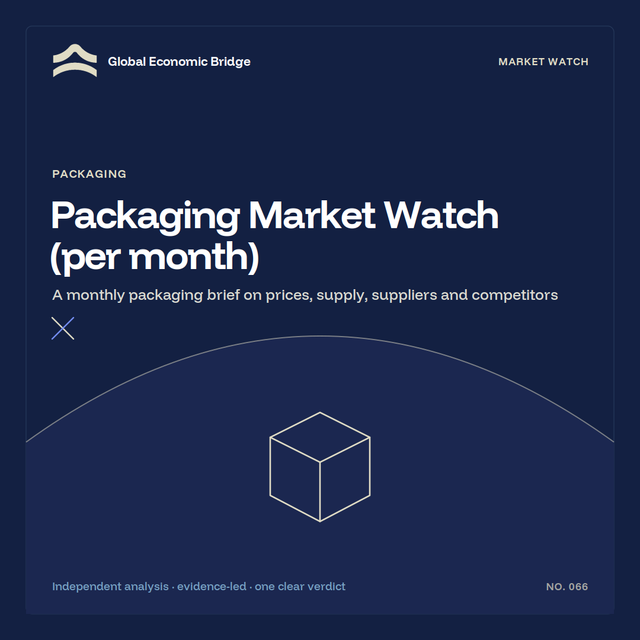 Packaging Market Watch (per month), Global Economic Bridge
