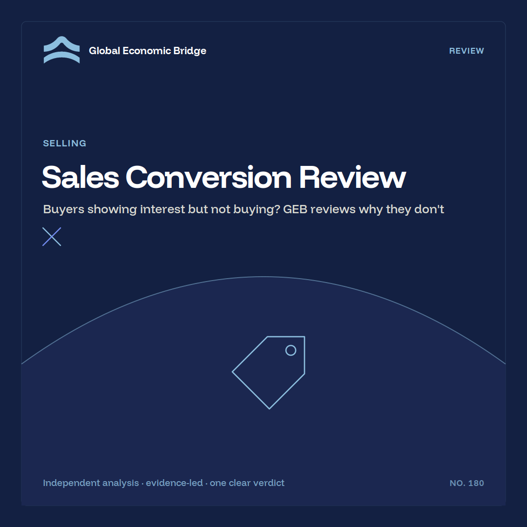 Sales Conversion Review, Global Economic Bridge