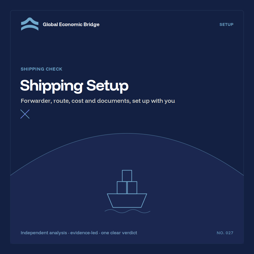 Shipping Setup, Global Economic Bridge