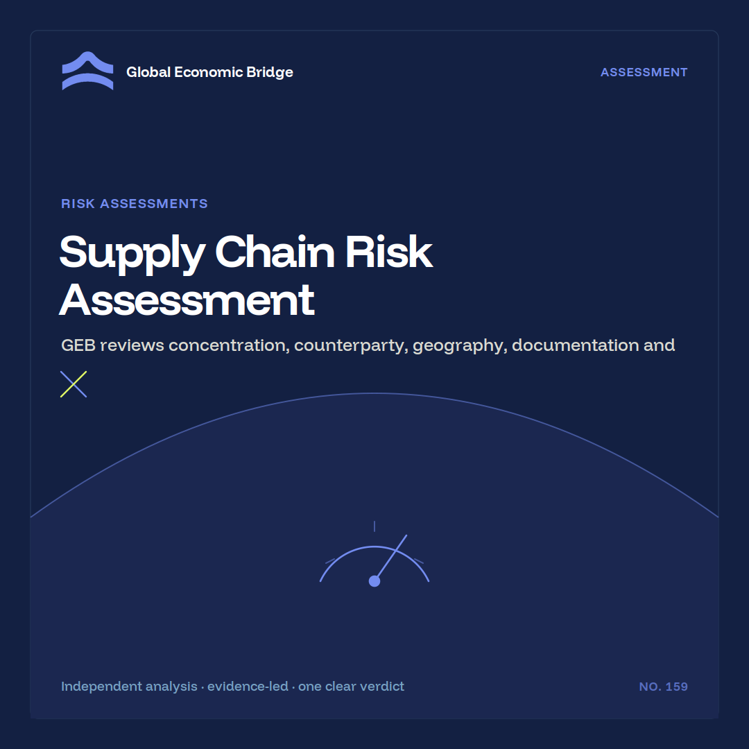 Supply Chain Risk Assessment, Global Economic Bridge