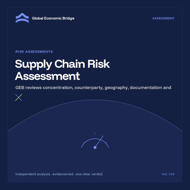 Supply Chain Risk Assessment, Global Economic Bridge