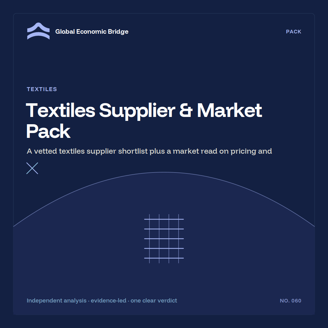 Textiles Supplier & Market Pack, Global Economic Bridge