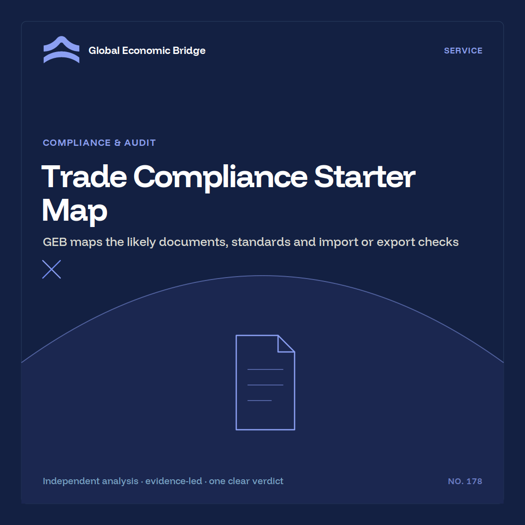 Trade Compliance Starter Map, Global Economic Bridge